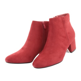 Červené boty na nízkém podpatku YQ216P Red 5