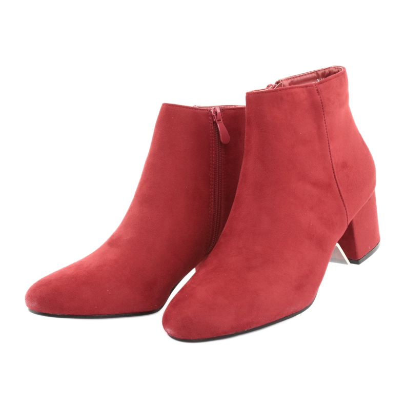 Červené boty na nízkém podpatku YQ216P Red červený 5