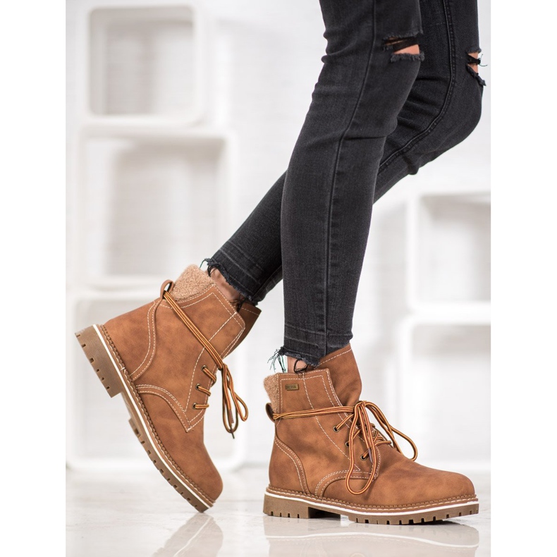 SDS Šněrovací boty s izolací hnědý 1