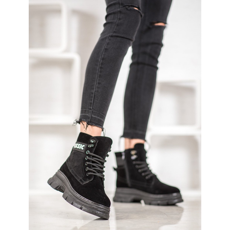 Bella Paris Klasické boty na platformě černá 2