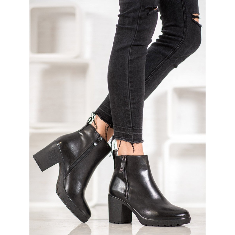 Bella Paris Neformální ekologické kožené boty černá 1