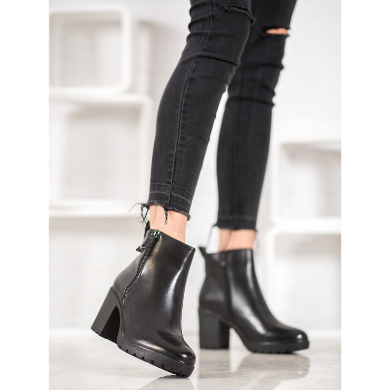 Bella Paris Neformální ekologické kožené boty černý 2