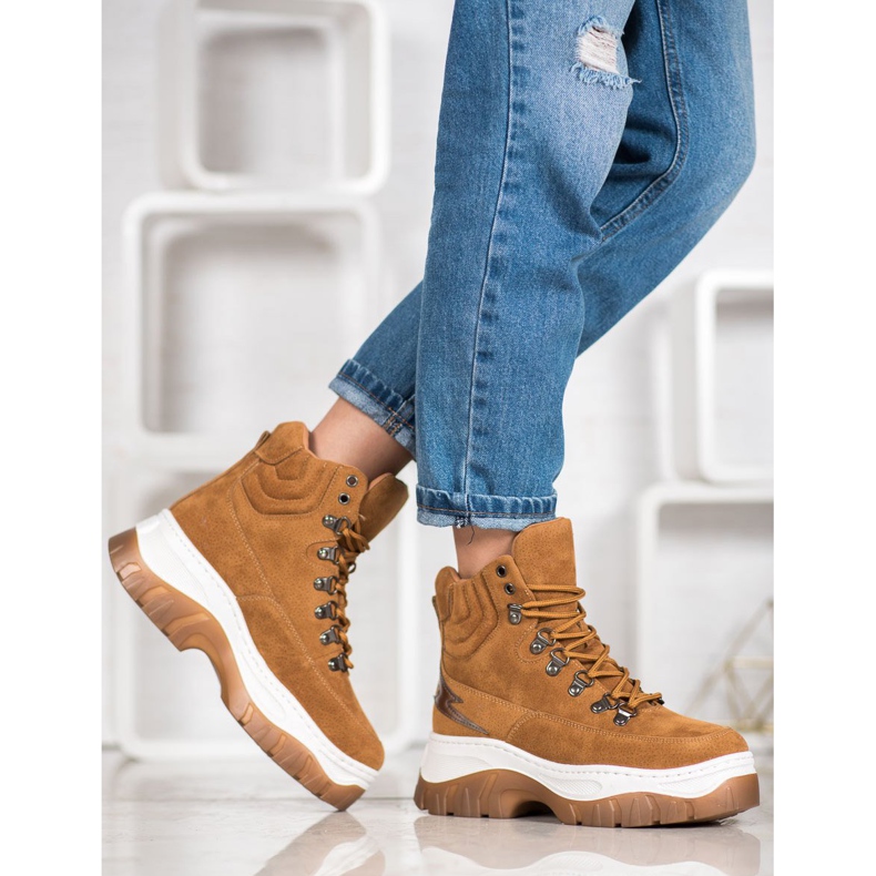 Seastar Módní šněrovací boty hnědý 1