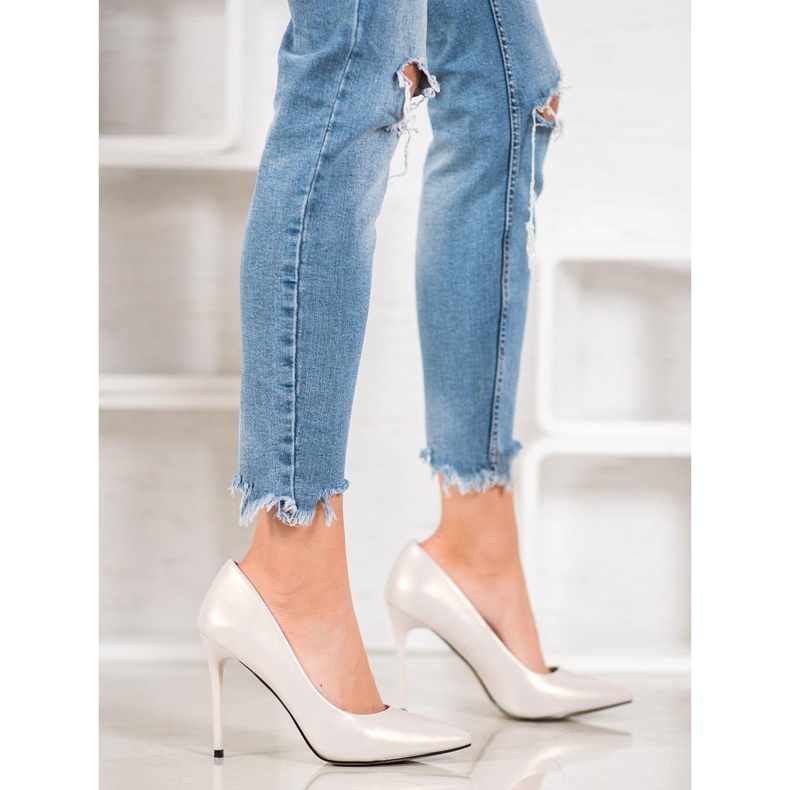 Goodin Módní vysoké podpatky bílý 1
