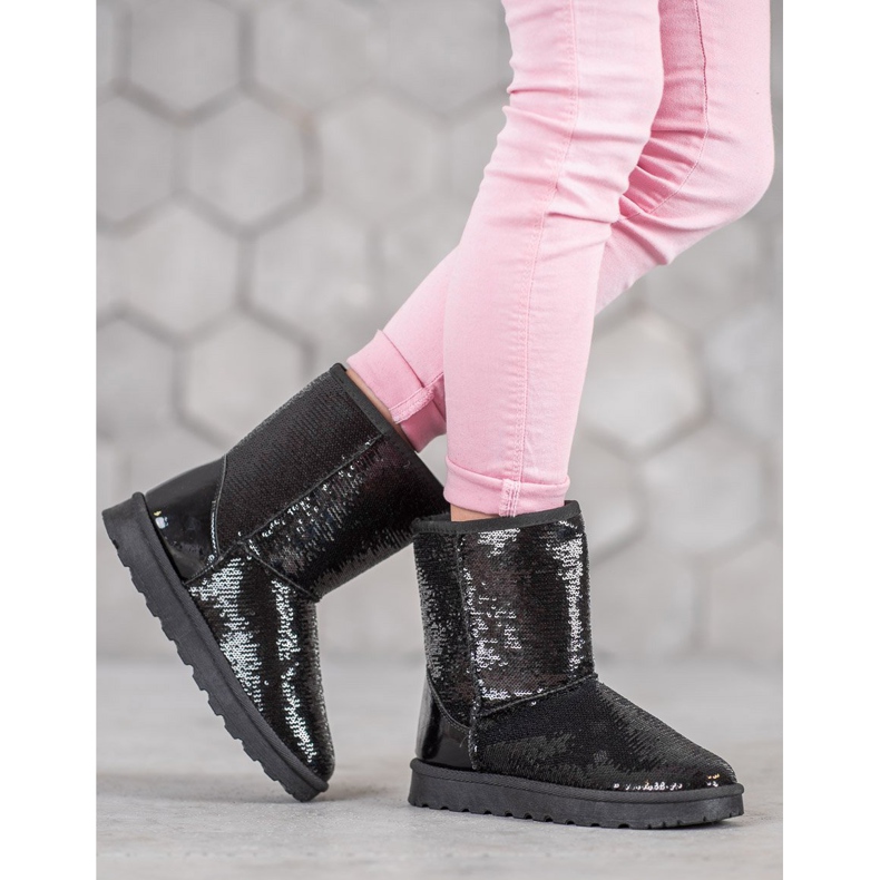 SHELOVET Mukluki s flitry černá 1