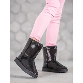 SHELOVET Mukluki s flitry černý 2