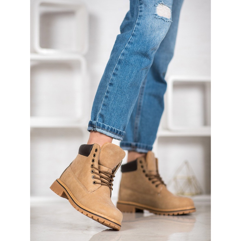 Haver Turistické boty s eko kůží hnědý 1