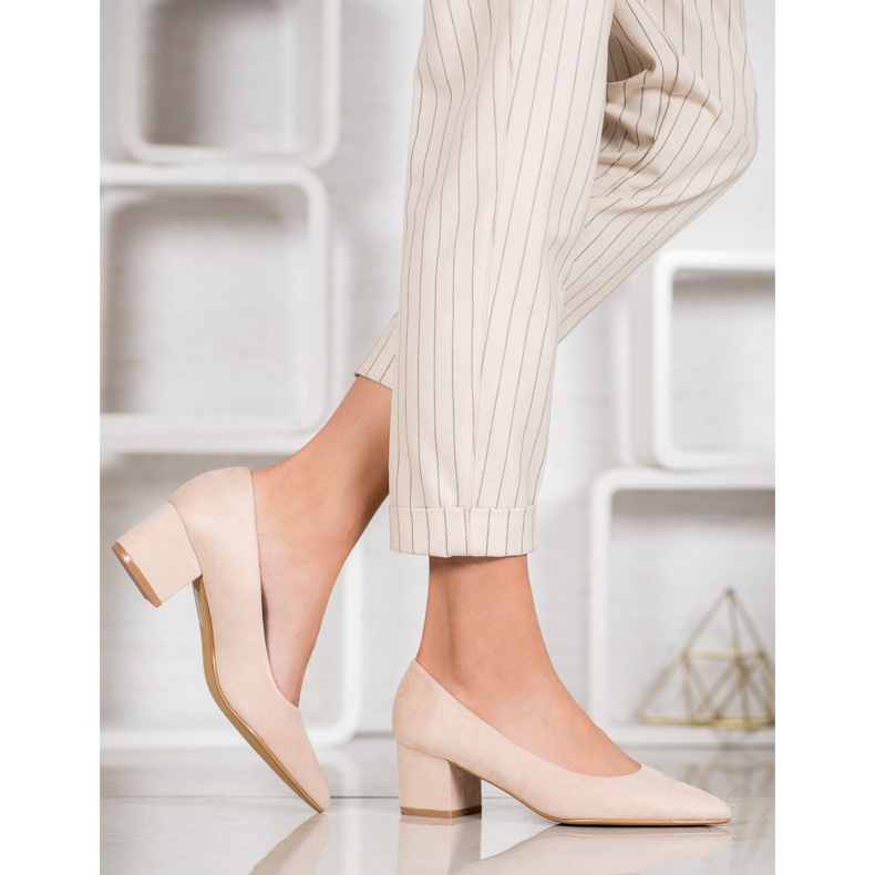 Ideal Shoes Semišové lodičky na vysokých podpatcích hnědý 2