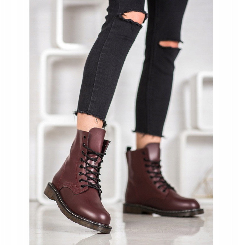 Kylie Stylové lapače s eko kůží červené 2