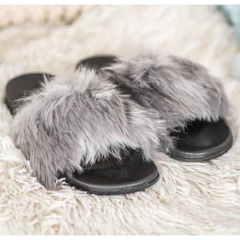 SHELOVET Stylové pantofle šedá 1 SHELOVET Stylové pantofle šedá 1