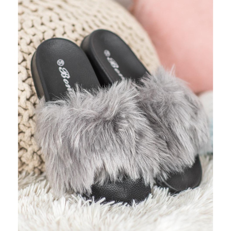 SHELOVET Stylové pantofle šedá 2 SHELOVET Stylové pantofle šedá 2