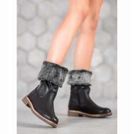 SDS Boty s srolovanou stopkou černá 1