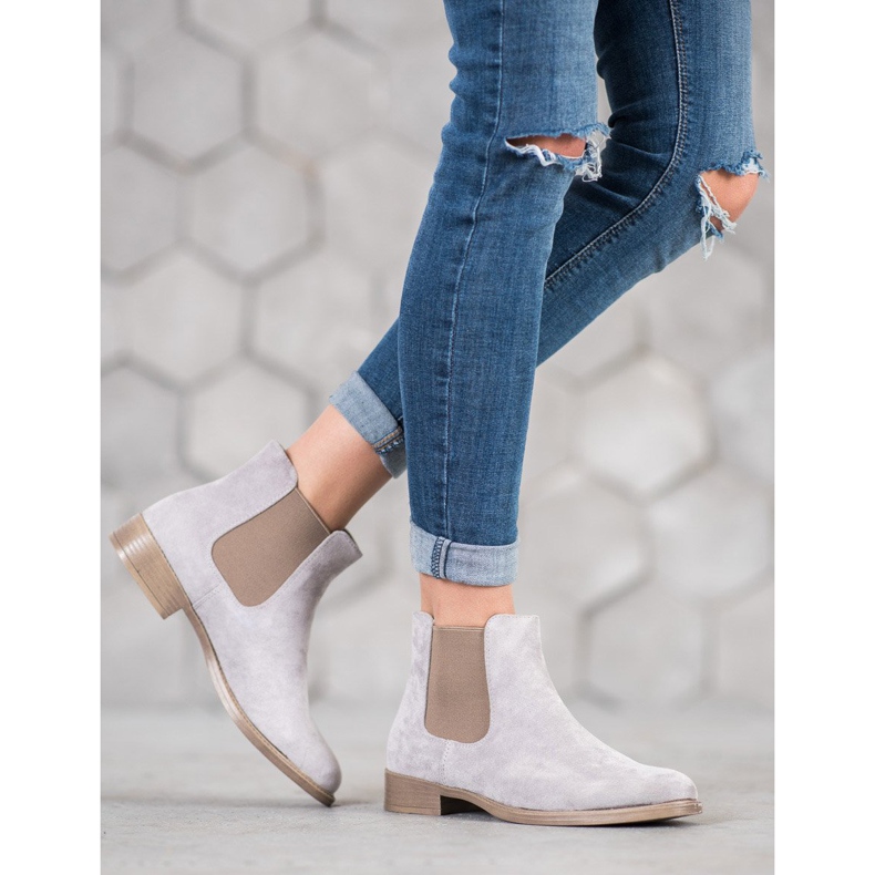 Sergio Leone Šedé boty Chelsea šedá 1