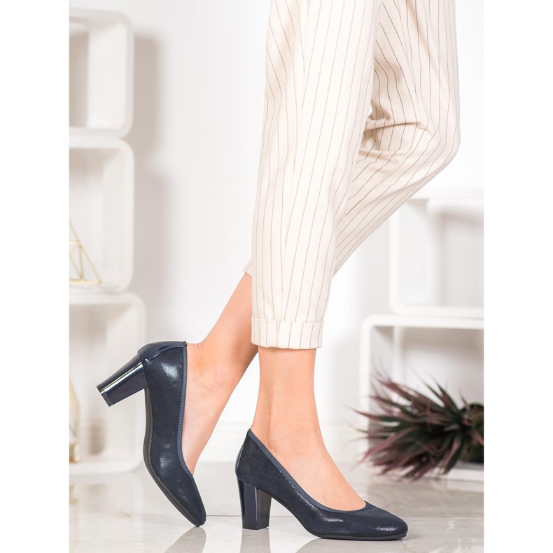 Sergio Leone Pohodlné tmavě modré lodičky modrý 1