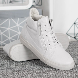 Sergio Leone Bílé tenisky na platformě bílý 1