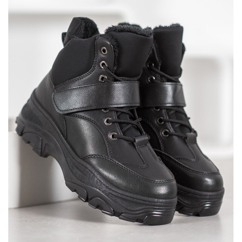 Bona Černé módní boty černá 2