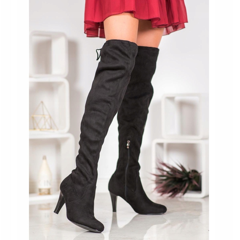 Filippo Boty na vysokém podpatku černá 1