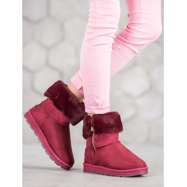 Bona Mukluki s srolovanou stopkou červené vícebarevný 1