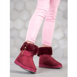 Bona Mukluki s srolovanou stopkou červené vícebarevný 2