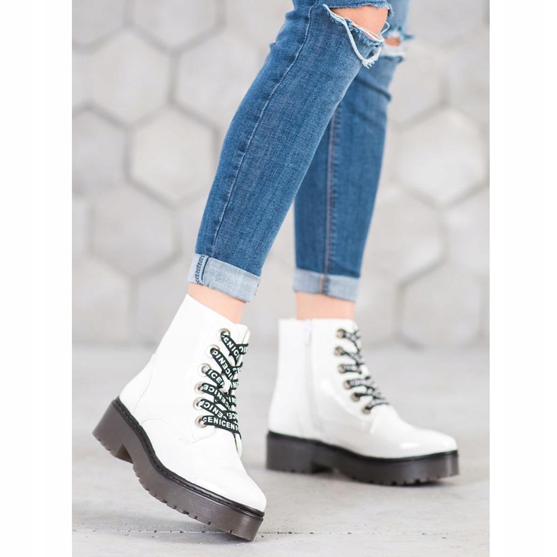 Sergio Leone Bílé boty na platformě bílý 2