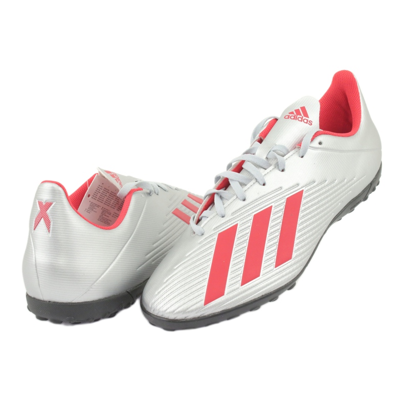 Kopačky Adidas X 19.4 Tf M F35344 stříbrný 4