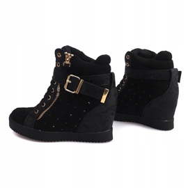 Klínové tenisky 6227-Y černé černý 1