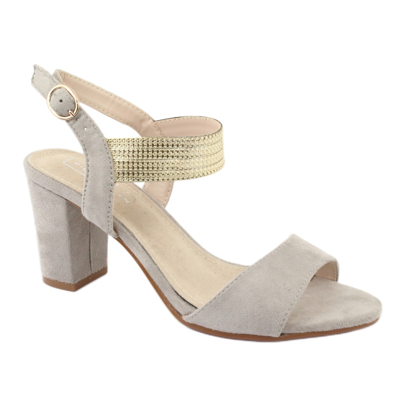 Sandály na sloupek Filippo DS817 šedá / zlatá žlutá 1