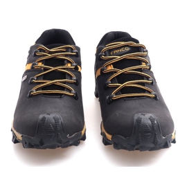 Trekové boty Leather Nat HLD923 Black černý žluť 1