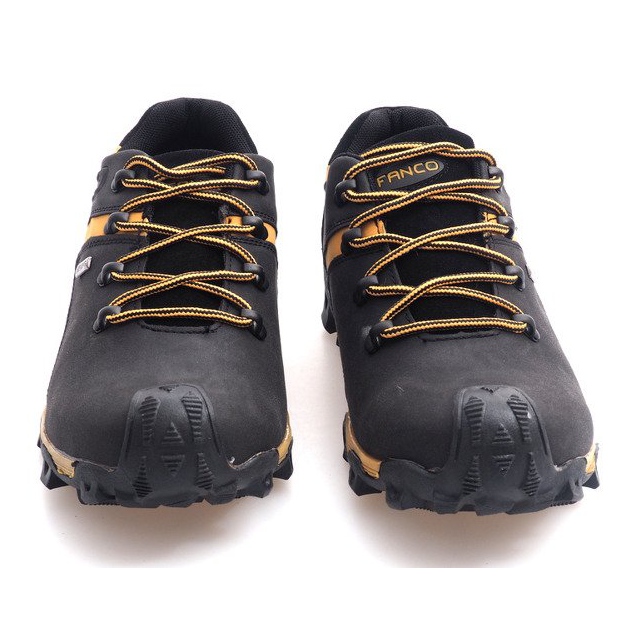 Trekové boty Leather Nat HLD923 Black černý žluť 1
