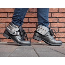 Boty 2W1 se hřeby 1621 černé černý 2