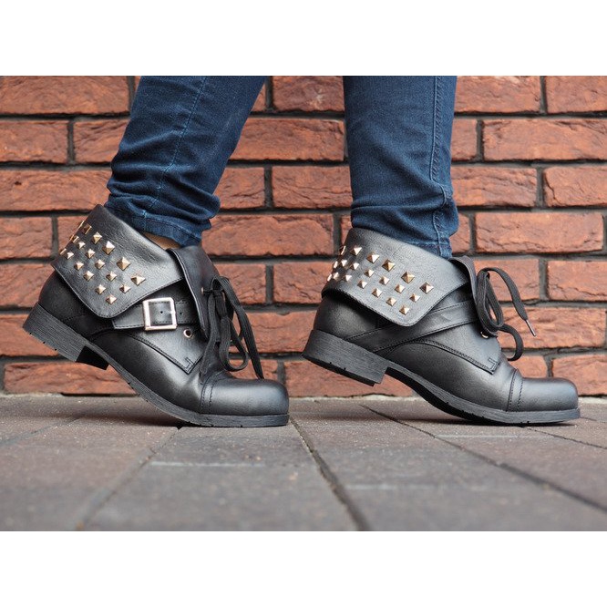 Boty 2W1 se hřeby 1621 černé černý 2