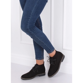 Černé šněrovací boty 8B977 černé černý 1