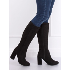 Černé vysoké podpatky PE252P Černá černý 1