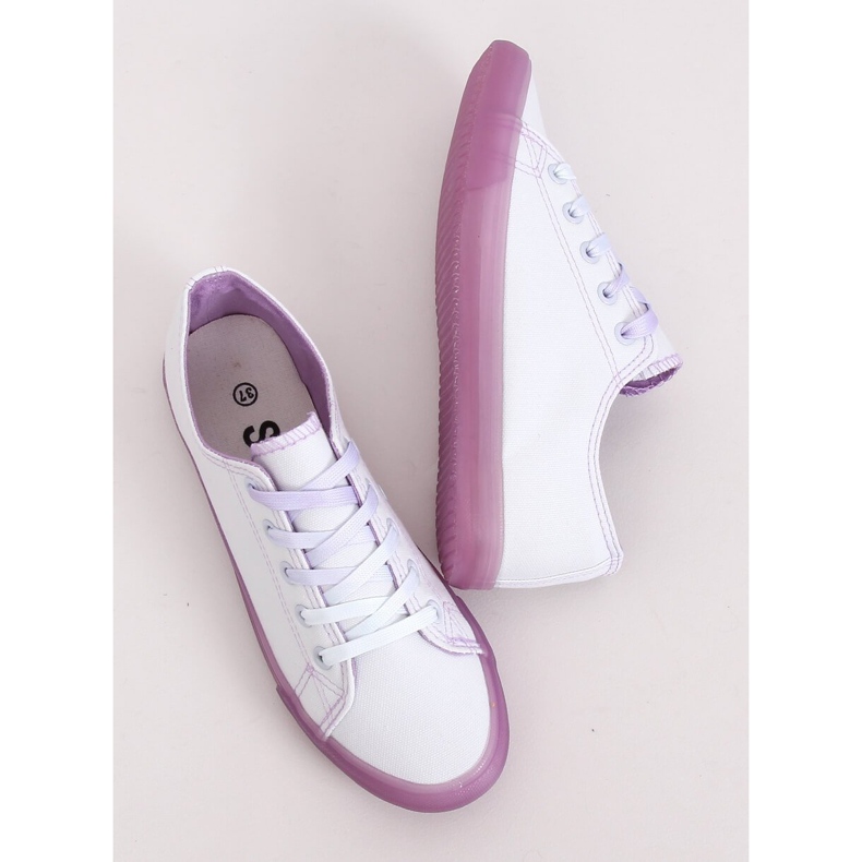 Dámské ombre bílé a fialové tenisky E3508 Purple bílý fialová 1