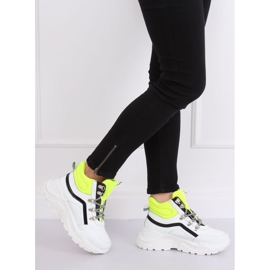 Bílé a žluté sportovní kotníkové boty RB-3348 BÍLÉ / ŽLUTÉ bílý žluť 1