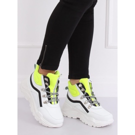 Bílé a žluté sportovní kotníkové boty RB-3348 BÍLÉ / ŽLUTÉ bílý žluť 2