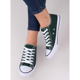 Zelené klasické dámské tenisky 7050Y zelené zelená 1