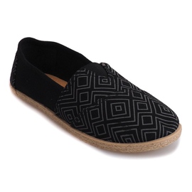 Plátěné espadrilky B211-2 černé tenisky černá 1 Plátěné espadrilky B211-2 černé tenisky černá 1
