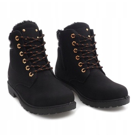 Zateplené kozačky BED01 černé černý 1