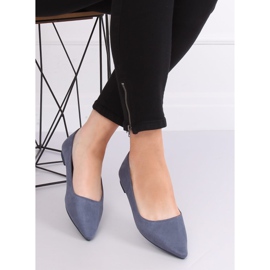 Modré špičaté balerínky A822 Blue modrý 2