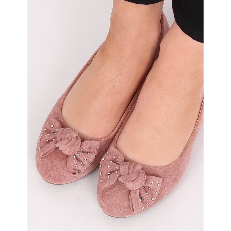 Růžové klínové balerínky FM217-13 Růžové růžový 1