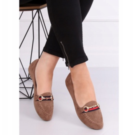 Dámské béžové mokasíny B2027 Khaki 2