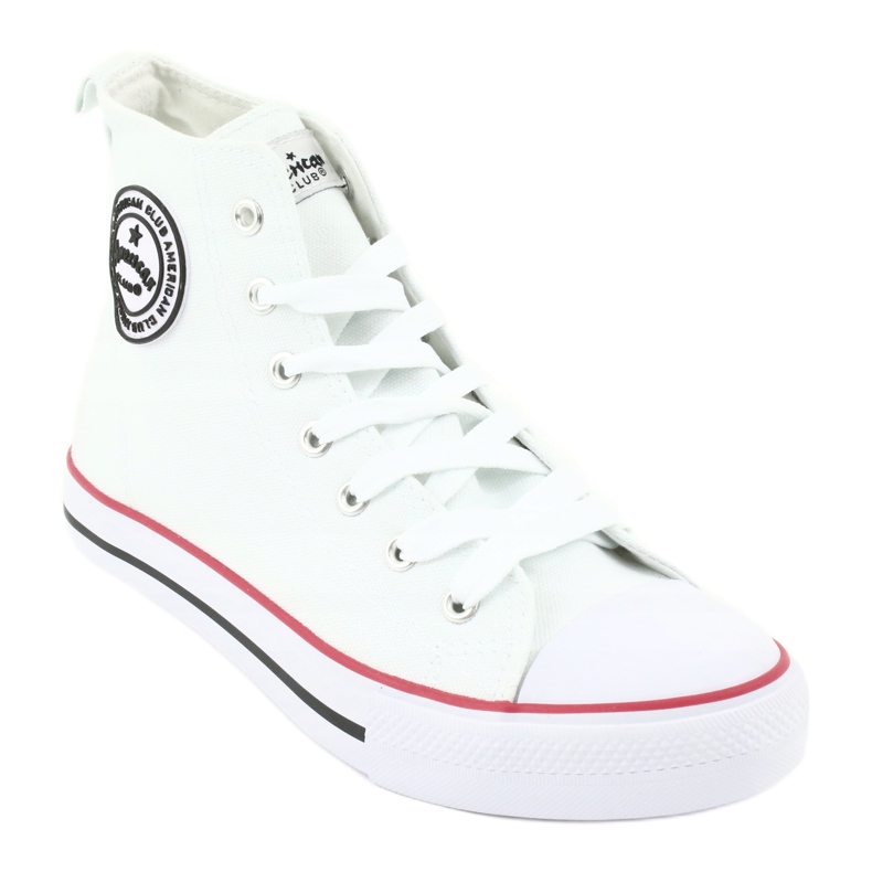 High-top trenéři American Club LH42 bílý červený 1