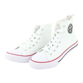 High-top trenéři American Club LH42 bílý červený 3