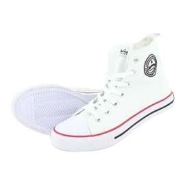 High-top trenéři American Club LH42 bílý červený 5