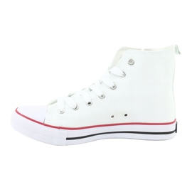High-top trenéři American Club LH42 bílý červený 2
