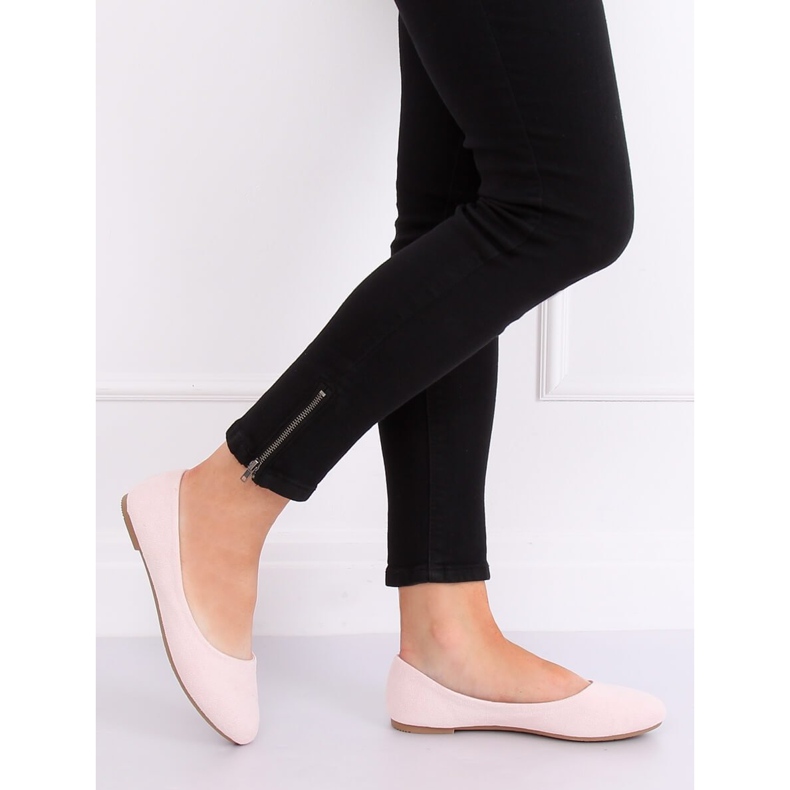 Hladké růžové balerínky Z1005 Pink růžový 2