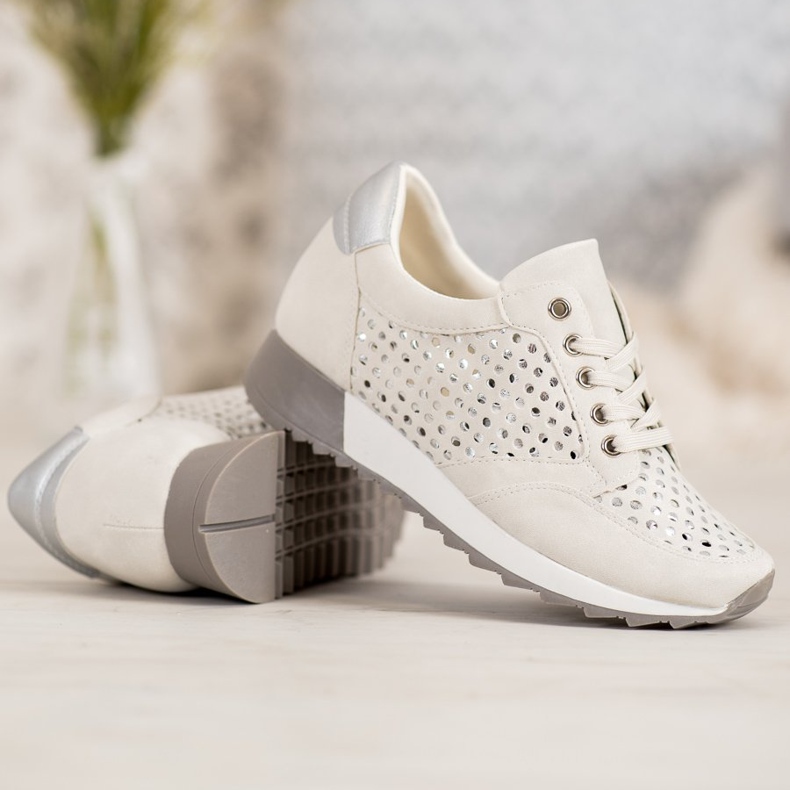 Kylie Prolamované boty na platformě hnědý 1