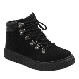 Černé zateplené boty B191-1 černý 1