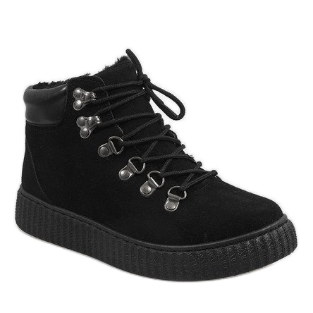 Černé zateplené boty B191-1 černý 1